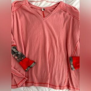 Free People Waffle Swingy Top